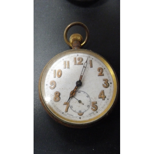 234 - Bag of metal-cased pocket watches and movements, to include examples by Westclox and Ingersoll.  (7)