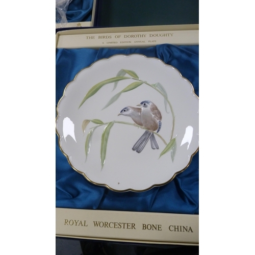 251 - Set of twelve Royal Worcester 'The Birds of Dorothy Doughty' limited edition porcelain plates, in a ... 