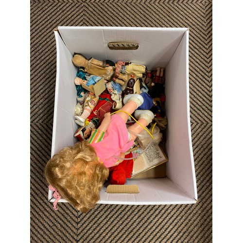 368 - Box of various dolls