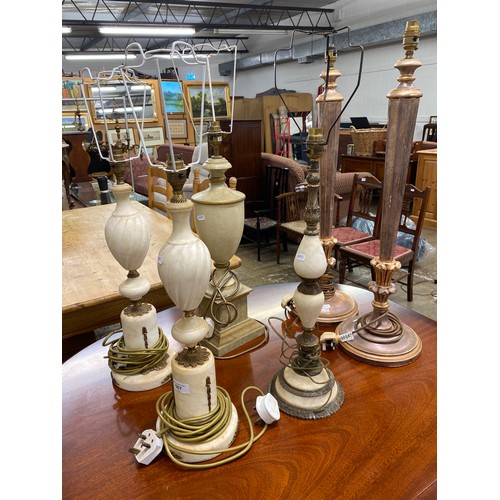 567 - Six assorted lamps