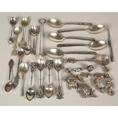 148 - A collection of souvenir spoons