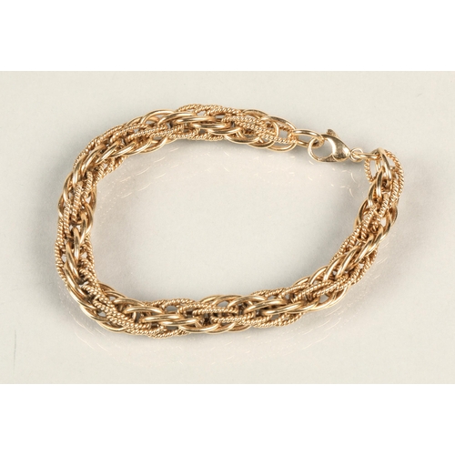 81 - 9 ct gold twist bracelet,26 grams