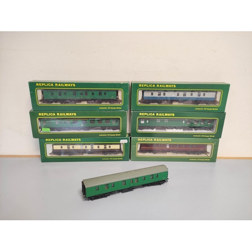 196 - Replica Railways. Six boxed 00 gauge rolling stock carriages to include a BR  MK1 BG Full Brake in B... 