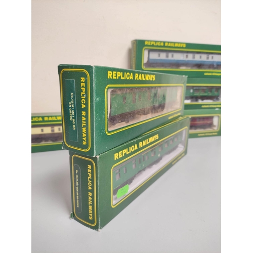 196 - Replica Railways. Six boxed 00 gauge rolling stock carriages to include a BR  MK1 BG Full Brake in B... 