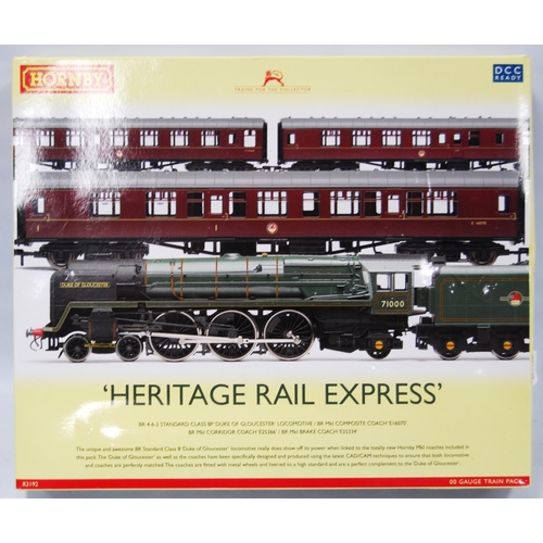 275 - Hornby Heritage Rail Express, boxed, enclosing BR-4-6-2 standard class 8P 'Duke of Gloucester' locom... 