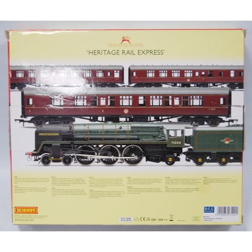 275 - Hornby Heritage Rail Express, boxed, enclosing BR-4-6-2 standard class 8P 'Duke of Gloucester' locom... 