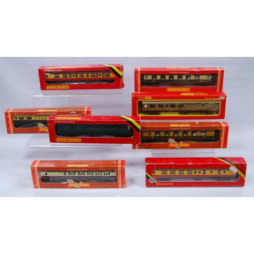 278 - Group of Hornby OO gauge scale models to include R.929 BR coach brake second, R.430 57 brake 3rd, R2... 