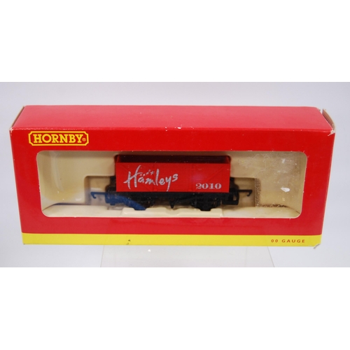 280 - Group of Hornby OO gauge wagons, van and tender to include R.222 Kelloggs closed van, R.227 Shell ta... 