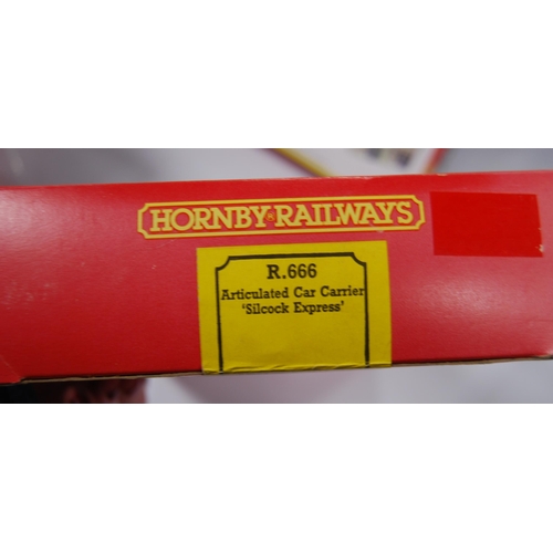 281 - Group of Hornby OO gauge railway accessories and track to include R8084 Trakmat accessories pack, R.... 