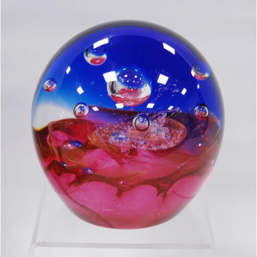 250 - Caithness 'Crescendo' limited edition glass paperweight designed by Colin Terris, decorated with rub... 