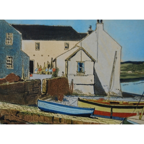 357 - Ann Dallas (Scottish, 1908 - 1997)Kirkcudbright HarbourSigned, watercolour, 7cm x 12cm.  ARR... 