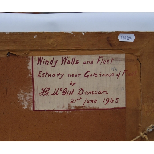 358 - Thomas George McGill Duncan (Scottish, 1896 - 1978)Windy Walls and Fleet Estuary near Gatehouse of F... 