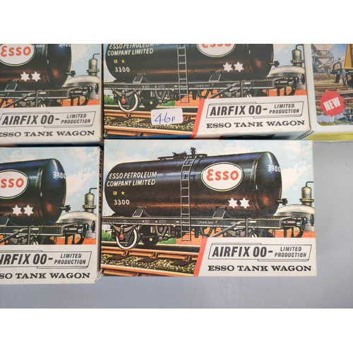 209 - Airfix. Twelve 00 gauge rolling stock construction kits comprising of ten Esso Tank Wagons R1, Blue ... 