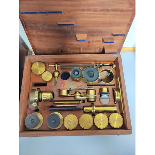 457 - c1840/50s cased Smith & Beck of 6 Coleman Street, London binocular ''Best No1'' microscope outfi... 