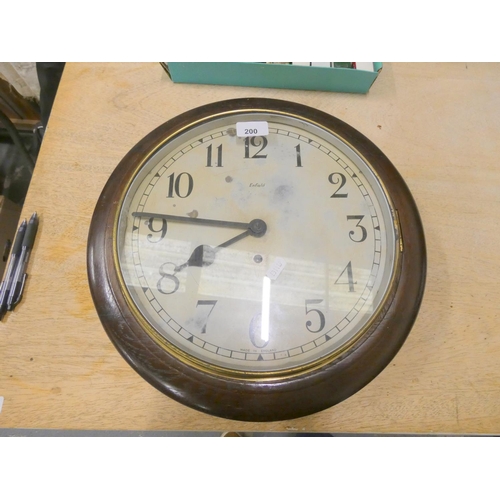 200 - Large mahogany Enfield Station style clock. 