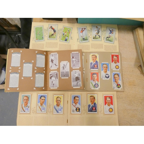 209 - Players cigarette cards to include cricketers, football and Churchman's card.