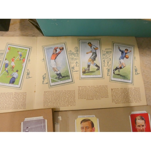 209 - Players cigarette cards to include cricketers, football and Churchman's card.