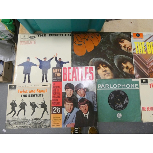 229 - Various Beatles records and magazine.