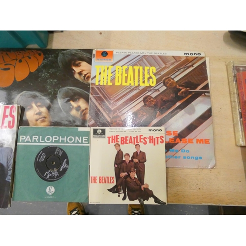 229 - Various Beatles records and magazine.