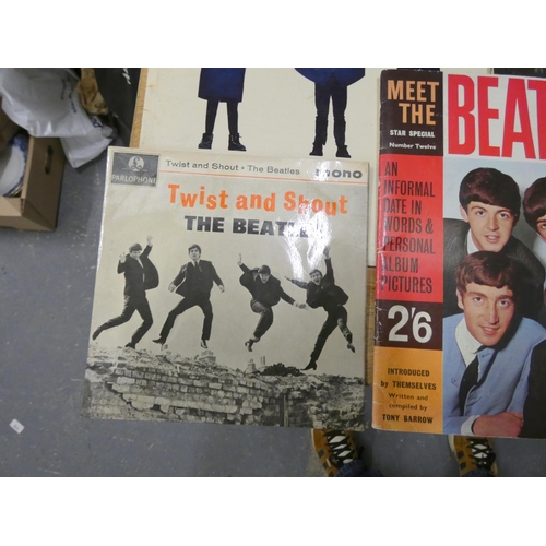 229 - Various Beatles records and magazine.