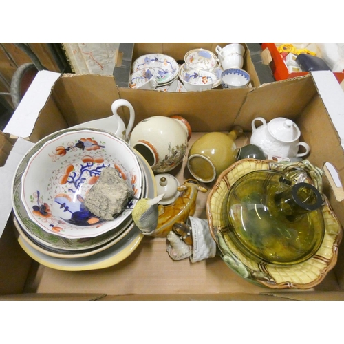 241 - Large box of various household effects to include bowls, vases, art glass etc.