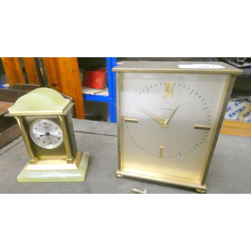 261 - Two carriage style  clocks, one by Gerrard.