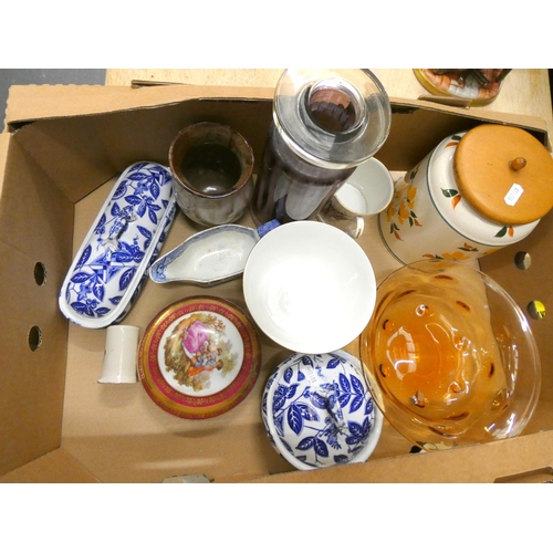 267 - Box of various to include art glass.