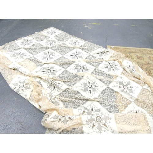 274 - Large lace table cloth.