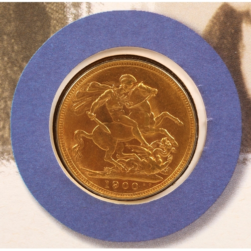 128 - Victorian gold sovereign with limited edition envelope 