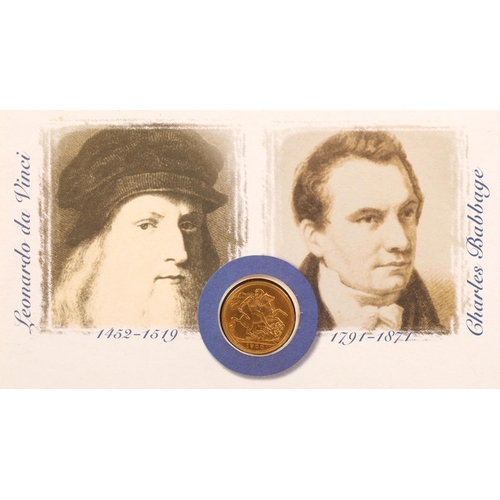 128 - Victorian gold sovereign with limited edition envelope 