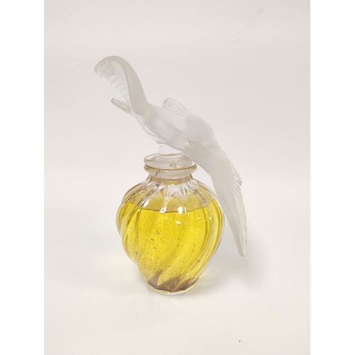 417 - In the Manner of Rene Lalique Forl'air du Temps glass shop display perfume bottle of large size with... 