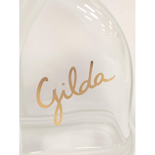 418 - Glass shop display perfume bottle of large size for Gilda, with shaped frosted glass stopper, 32cm h... 