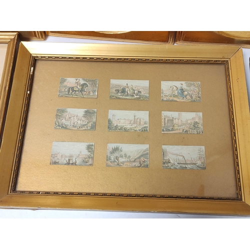 214 - Set of nine George Baxter Needlebox Prints, Queen Victoria & family, Osborne House, a Brunel ste... 