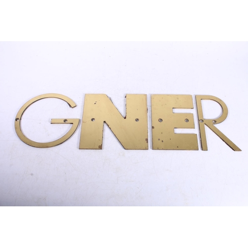 146 - Railway interest, four metal letters GNER.