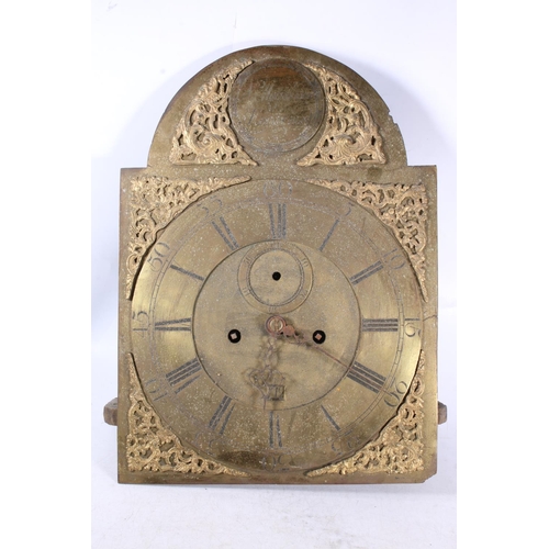 173 - Grandfather clock works by MacPherson of Edinburgh with brass dial, grandfather clock works by Matth... 