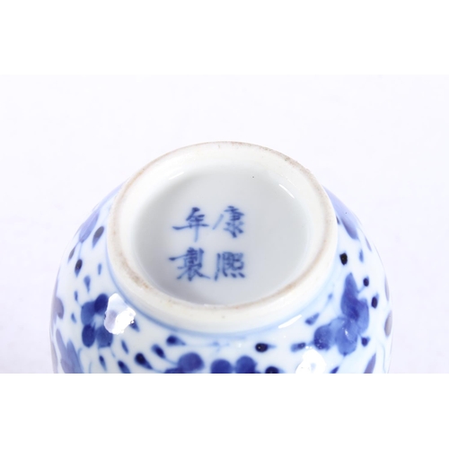 185 - Oriental blue and white porcelain bottle vase decorated with two dragons, four character mark to bas... 