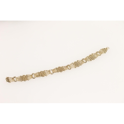 534 - 9ct gold five bar gate bracelet, 9.8g