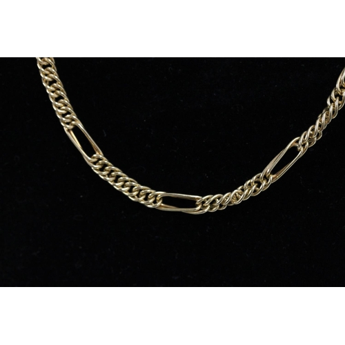 540 - 9ct gold Fetter and Knot type gold necklace, 7.1g