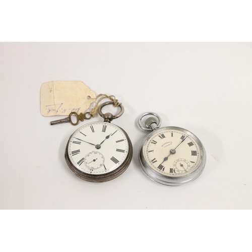 575 - Victorian c1860s silver pocket watch together with a later Ingersoll pocket watch