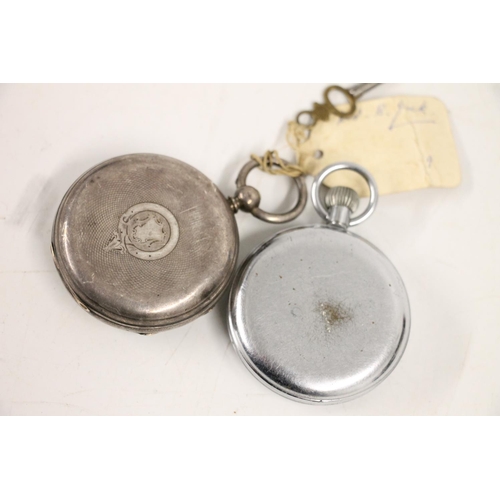 575 - Victorian c1860s silver pocket watch together with a later Ingersoll pocket watch