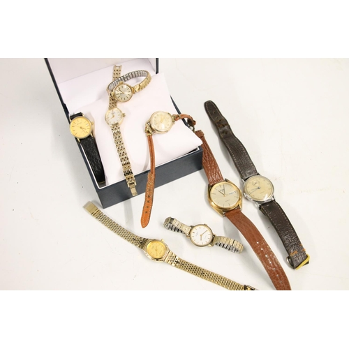 578 - Vintage gents and ladies wristwatches including Pulsar, Citizen, Rotary etc.