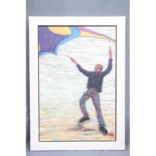 457 - DAMIAN CALLAN (Scottish b1960), Leaning Back Kite, oil painting on panel, signed and dated '07 lower... 