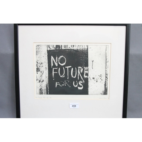 459 - BLAIR GREEN, No Future For Us, etching, limited edition 3/5, signed and dated '94 lower right, 20cm ... 