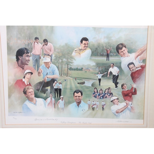 465 - CRAIG CAMPBELL, Golfing Champions The Ryder Cup, limited edition print 331/500, pencil signed lower ... 