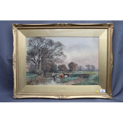 467 - HENRY CHARLES FOX RBA (British 1855-1929), The Watering Place, watercolour, signed and dated 1922 lo... 