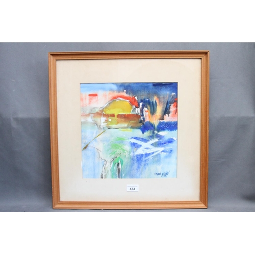 473 - RICHARD GREEN, Sunswept, mixed media painting, signed and dated 1970 lower right, 30cm x 30cm, frame... 