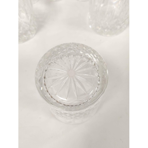 410 - Suite of Bohemian style table glass comprising of eight matching wine glasses, six matching tumblers... 