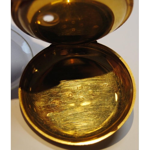 182 - Victorian 18ct gold pocket watch case, 1874, 28.4g.