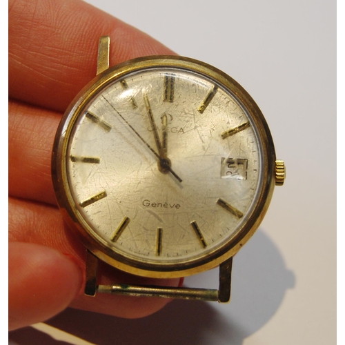 183 - Gent's Omega 9ct gold watch, manual wind, 32mm.