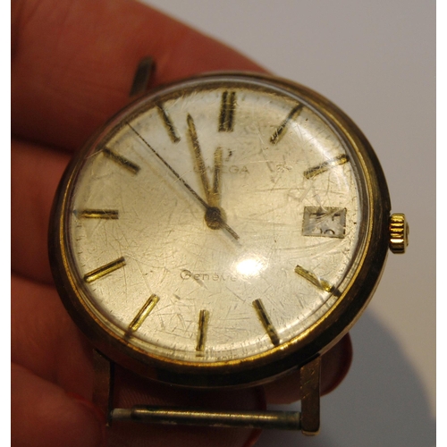 183 - Gent's Omega 9ct gold watch, manual wind, 32mm.